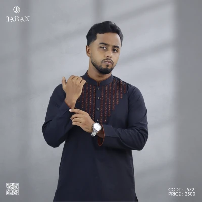 Midnight Black Karchupi Panjabi – J572 secondary