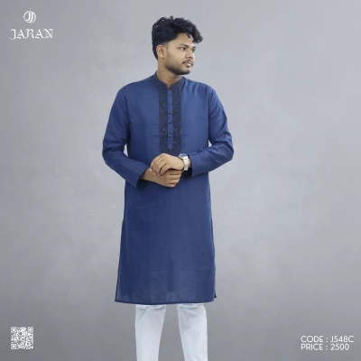 Royal Blue Karchupi Panjabi – J548C