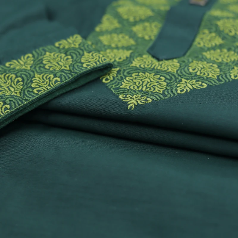 Emerald Green Embroidered Panjabi – J360C