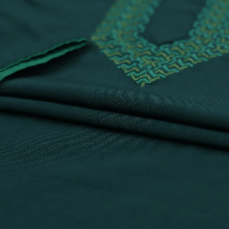 Bottle Green Embroidered Panjabi – J412B