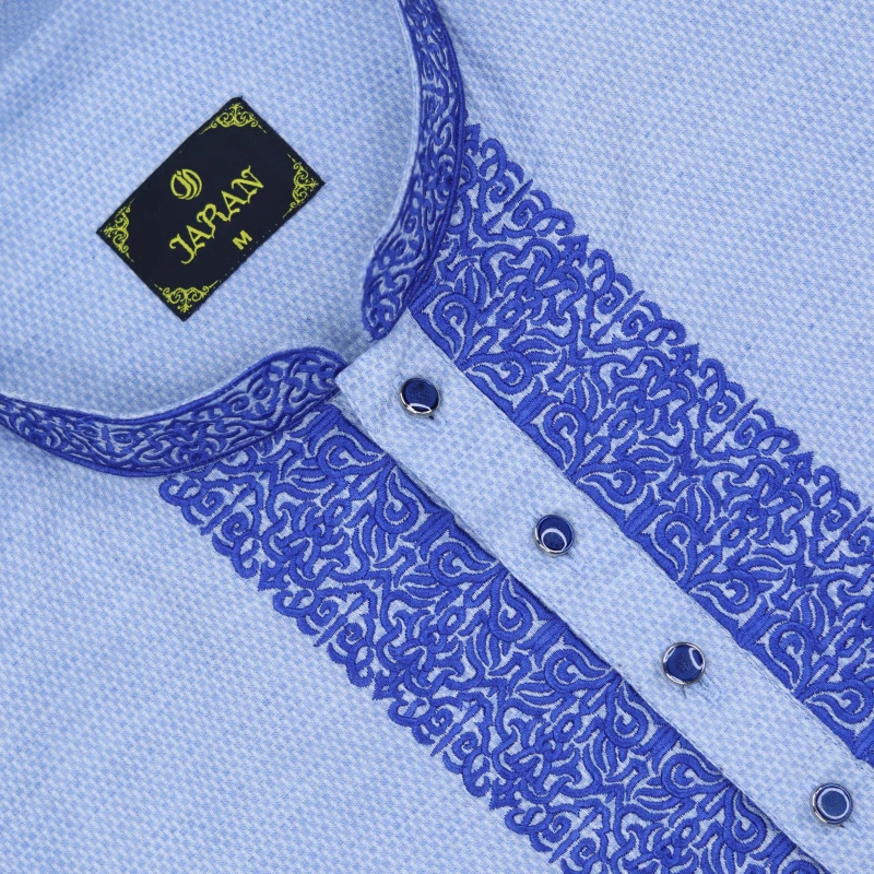 Royal Blue Embroidered Panjabi – J1560A
