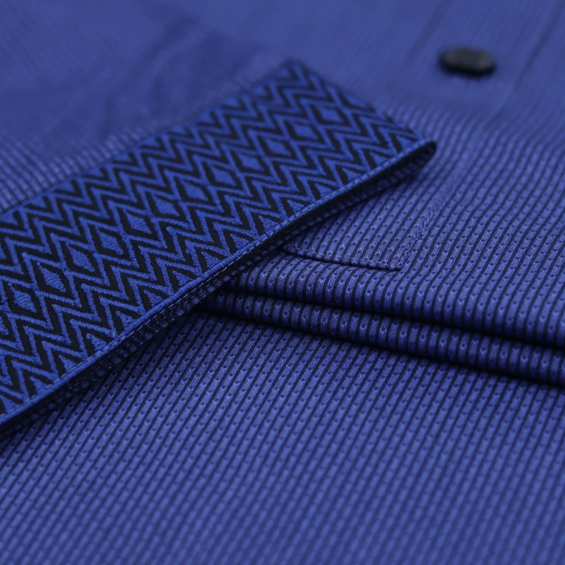 Royal Blue Panjabi with Textured Detailing – J424